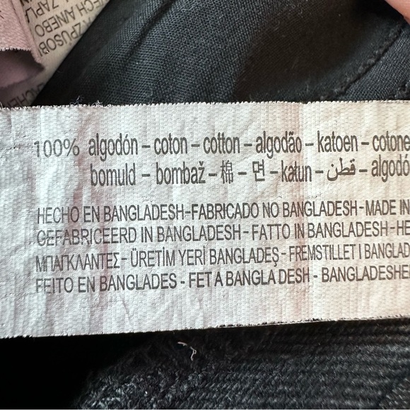 Zara High Waist Black Wide Leg Denim Jeans US6 EU38 - Picture 6 of 7